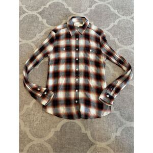 Stetson Women's Checkered Button Down Shirt - Black, Red, White